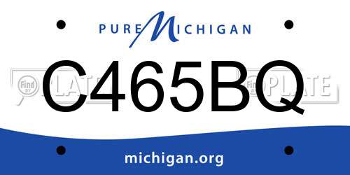 C465BQ Michigan License Plate