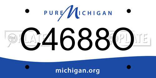 C4688O Michigan License Plate