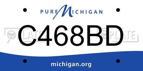C468BD Michigan License Plate