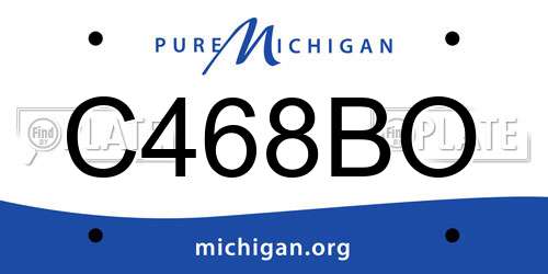 C468BO Michigan License Plate