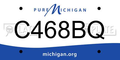 C468BQ Michigan License Plate