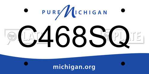 C468SQ Michigan License Plate