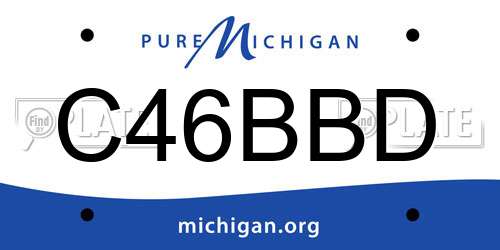 C46BBD Michigan License Plate