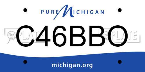 C46BBO Michigan License Plate