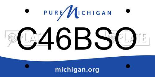 C46BSO Michigan License Plate