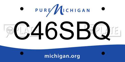 C46SBQ Michigan License Plate