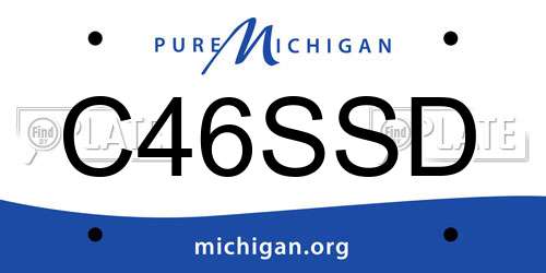 C46SSD Michigan License Plate