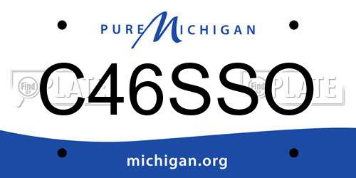 C46SSO Michigan License Plate
