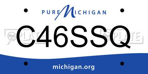 C46SSQ Michigan License Plate
