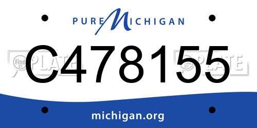 C478155 Michigan License Plate