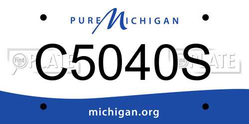 C5040S Michigan License Plate