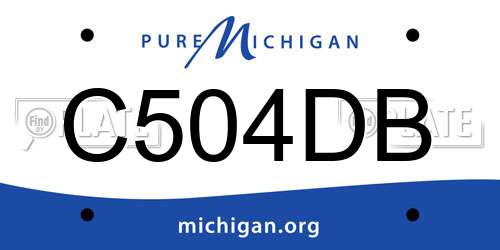 C504DB Michigan License Plate