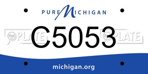C5053 Michigan License Plate