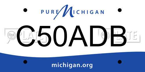 C50ADB Michigan License Plate
