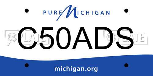 C50ADS Michigan License Plate