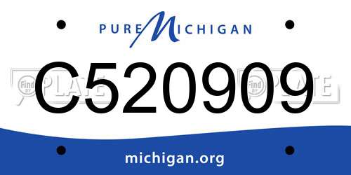 C520909 Michigan License Plate