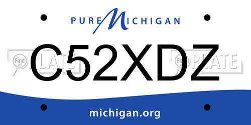 C52XDZ Michigan License Plate