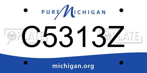 C5313Z Michigan License Plate
