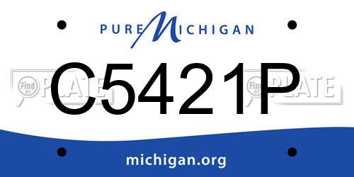 C5421P Michigan License Plate