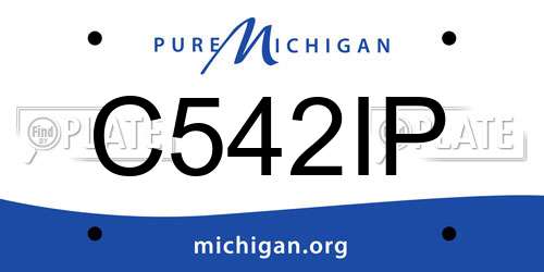 C542IP Michigan License Plate
