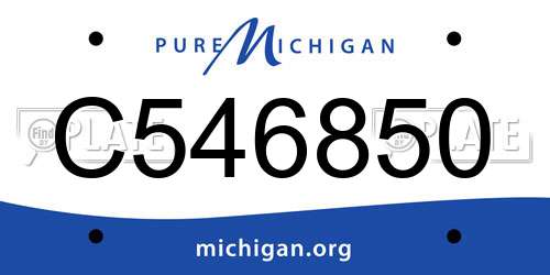 C546850 Michigan License Plate
