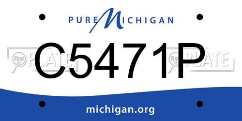 C5471P Michigan License Plate