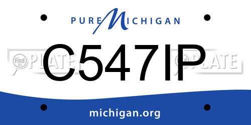 C547IP Michigan License Plate