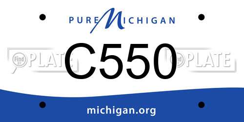 C550 Michigan License Plate