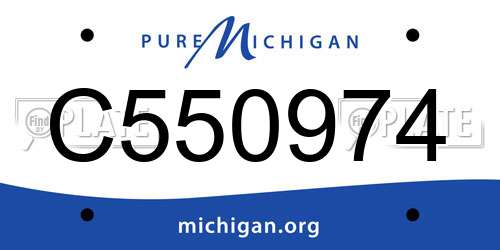 C550974 Michigan License Plate