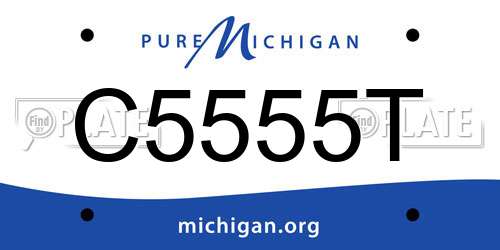 C5555T Michigan License Plate