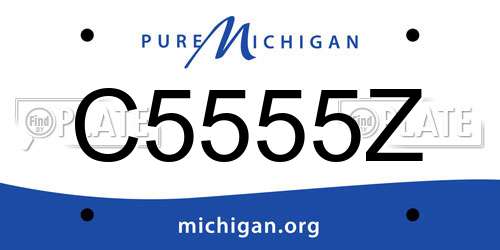 C5555Z Michigan License Plate