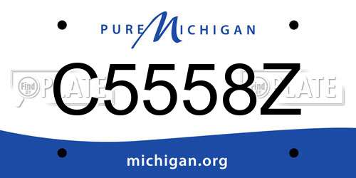 C5558Z Michigan License Plate