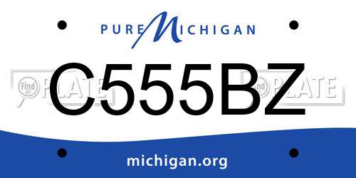 C555BZ Michigan License Plate