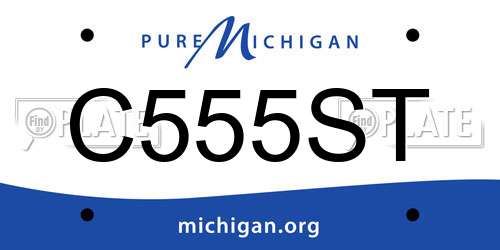 C555ST Michigan License Plate