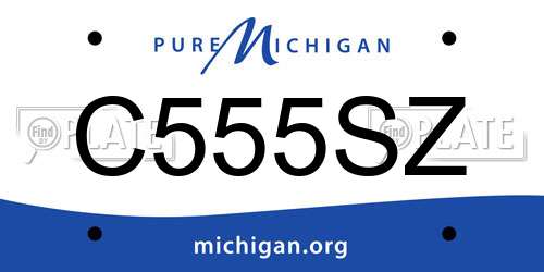 C555SZ Michigan License Plate