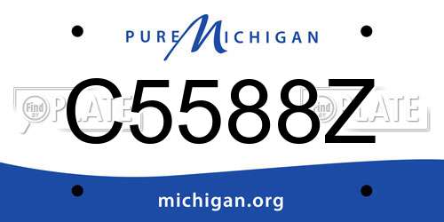 C5588Z Michigan License Plate