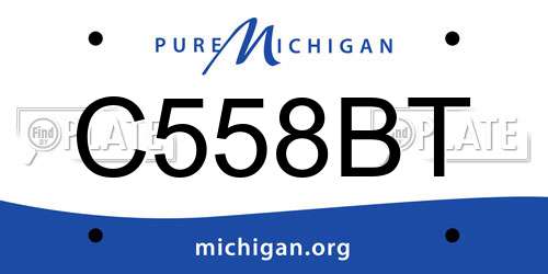 C558BT Michigan License Plate