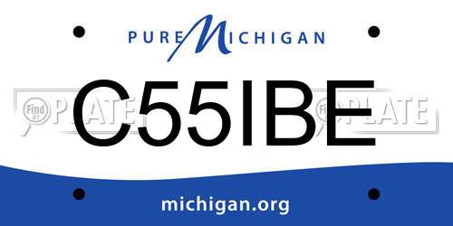 C55IBE Michigan License Plate