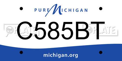C585BT Michigan License Plate