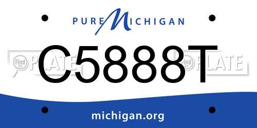 C5888T Michigan License Plate