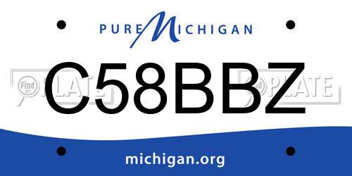 C58BBZ Michigan License Plate