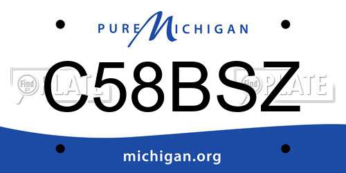 C58BSZ Michigan License Plate