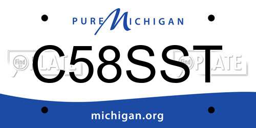 C58SST Michigan License Plate