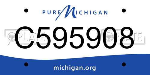 C595908 Michigan License Plate