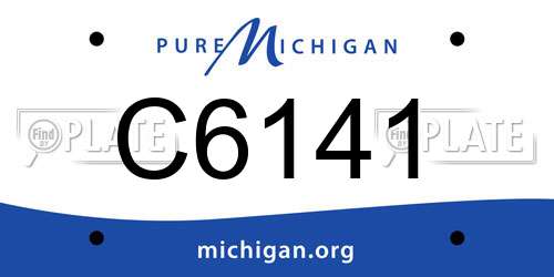 C6141 Michigan License Plate