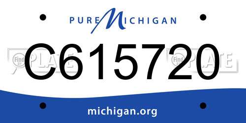 C615720 Michigan License Plate