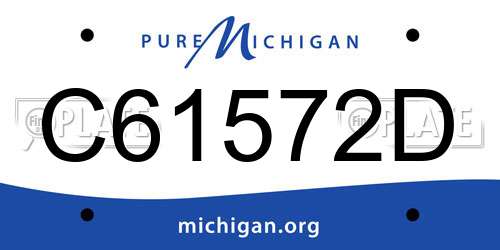 C61572D Michigan License Plate