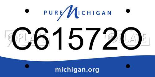 C61572O Michigan License Plate