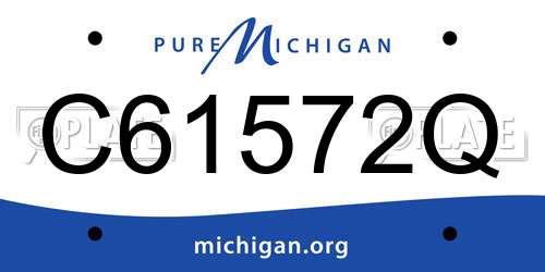 C61572Q Michigan License Plate
