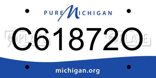 C61872O Michigan License Plate